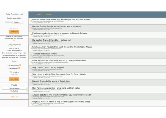 Daily Constitutional – screenshot 1