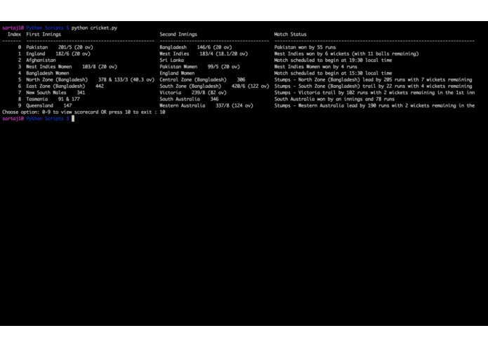 Cricket Scores – screenshot 1