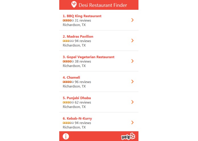 Desi Restaurant Finder – screenshot 2
