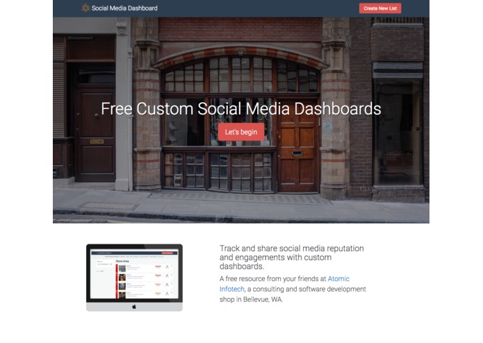 Social Media Dashboard by Atomic Infotech – screenshot 1