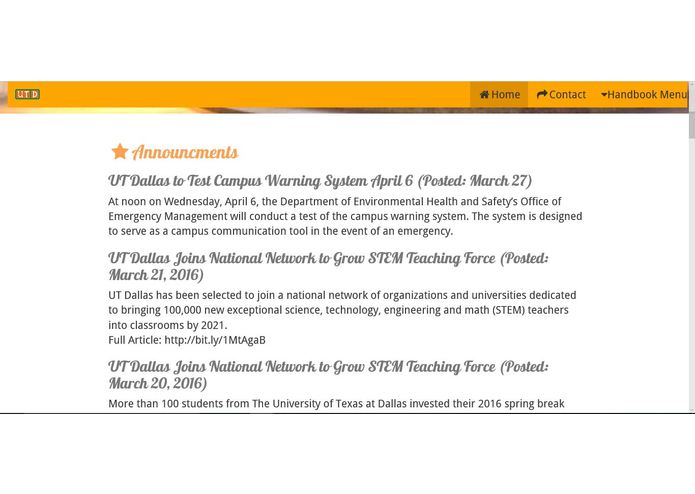 UTD Convenience Handbook – screenshot 2