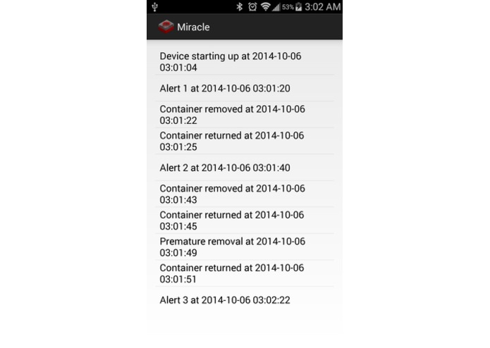 Miracle: Medication Dosing Notification System – screenshot 2