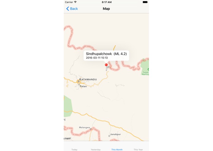 Nepal-Earthquake-Updates-iOS – screenshot 1
