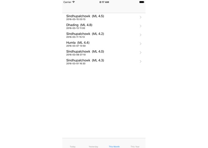 Nepal-Earthquake-Updates-iOS – screenshot 2