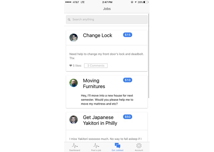 JobBER – screenshot 1