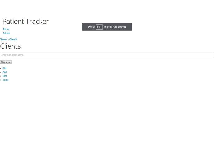Patient Tracker – screenshot 1