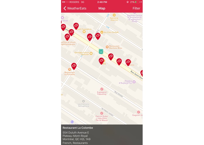 WeatherEats – screenshot 3