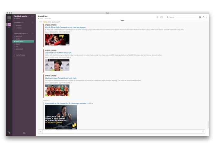 SPON Slack BOT – screenshot 7