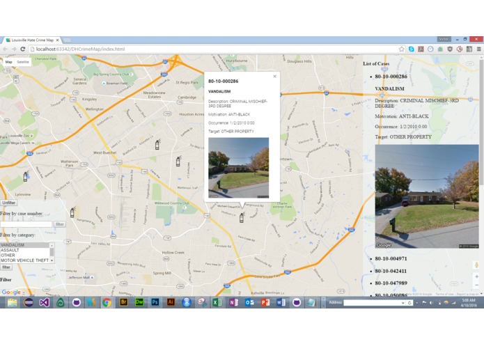 Louisville Hate Crime Map – screenshot 2