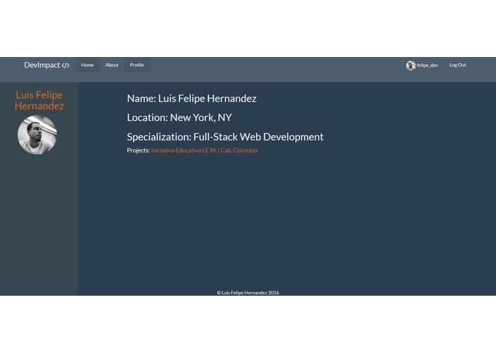 DevImpact – screenshot 1