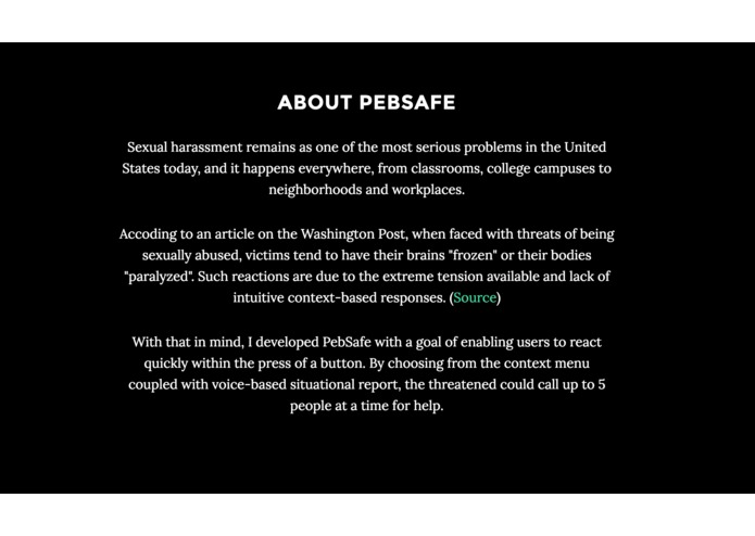 PebSafe – screenshot 1