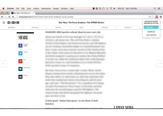 SpoilFoil – screenshot 1