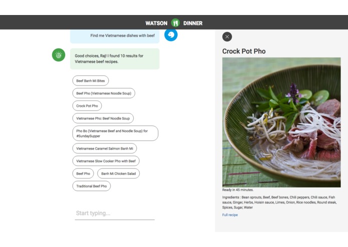 Watson Dinner – screenshot 3