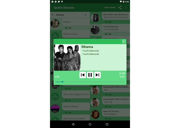 Spotify-Streamer – screenshot 2