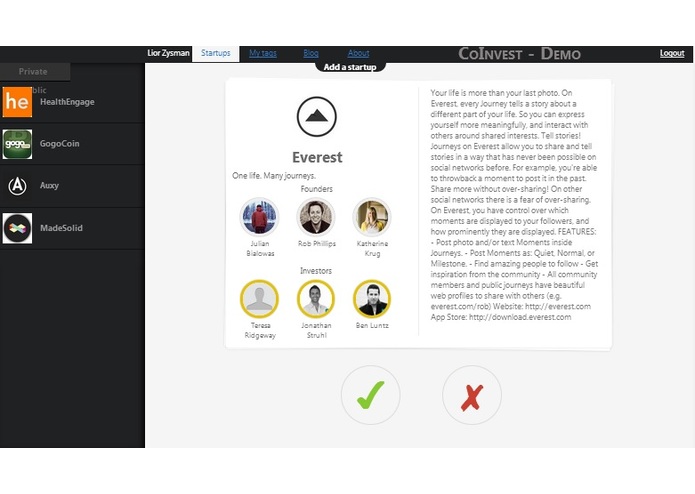 CoInvestTango – screenshot 1
