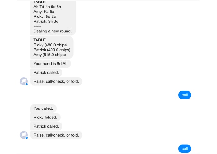 #71 Poker for Messenger – screenshot 1