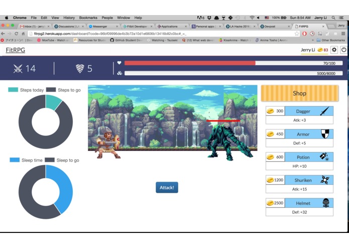 T253 FitRPG: Gamify your fitness experience! – screenshot 1
