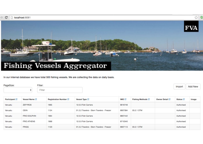 Fishing Vessels Aggregator – screenshot 2