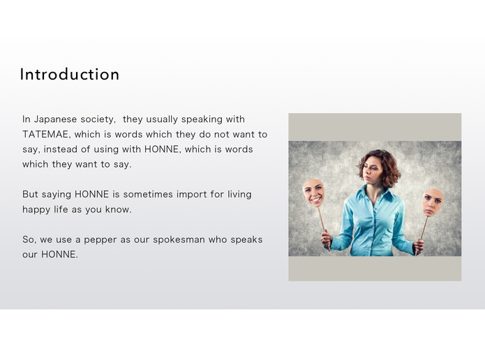 PEPPER,  THE SPOKESMAN Project – screenshot 3