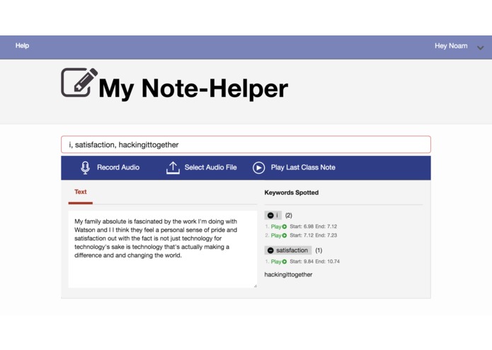 Note Helper with IBM Watson – screenshot 3