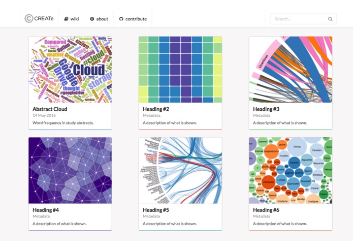 CREATe Visualisation Platform – screenshot 1