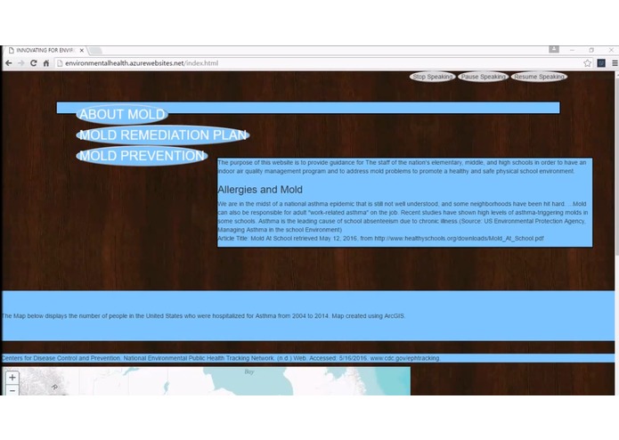 Website for EH16.1 and EH16.2 – screenshot 1