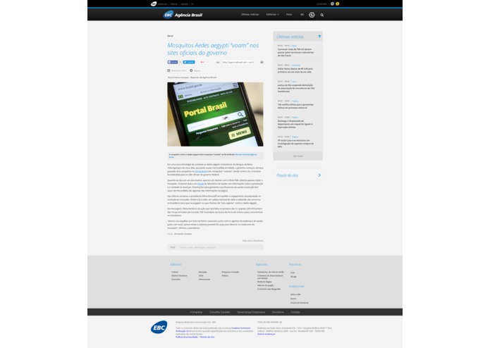 Marketing action: Aedes flying in sites .gov.br – screenshot 7