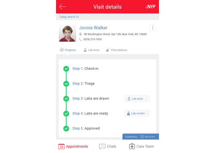 Medyear for NYP Pediatric Oncology – screenshot 3
