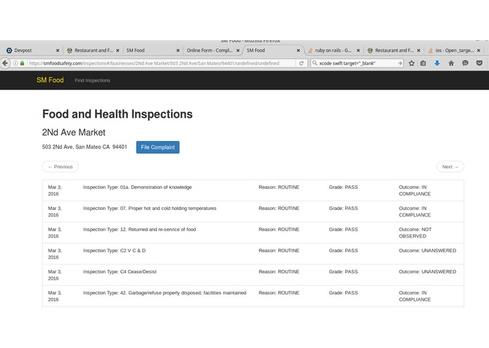 SM Food        Team Name: 15-SMFOOD – screenshot 2