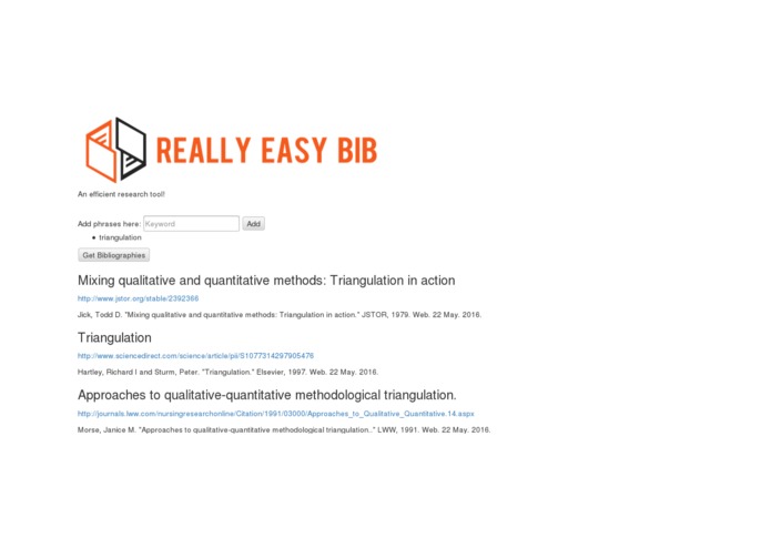 Really Easy Bibliography – screenshot 3