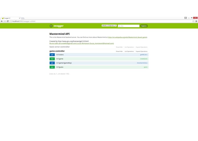 Mastermind API - Bruno Lellis e Lucas Montanari – screenshot 1