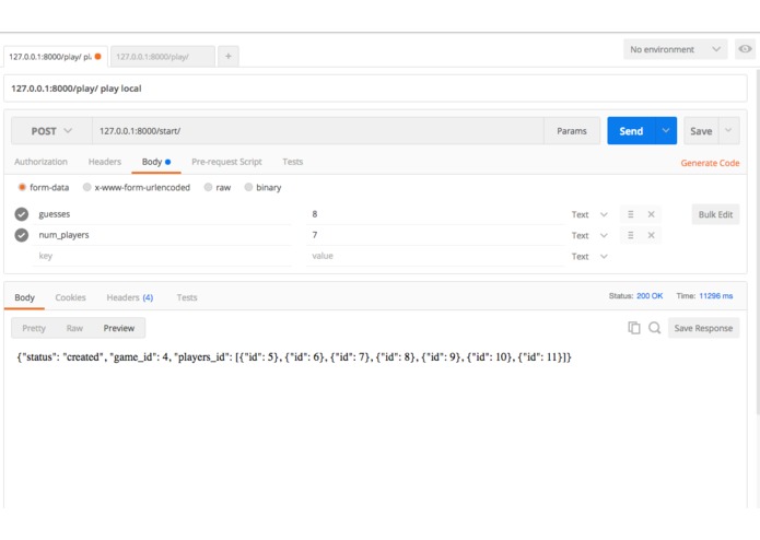 MasterMind BackEnd – screenshot 1