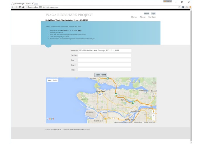 WeGo - RideShare Project - VanHackaton 05.2016 [WeGo] – screenshot 3