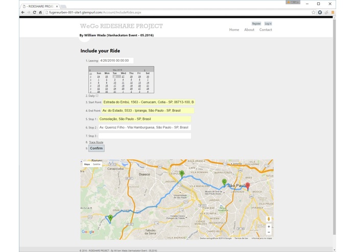 WeGo - RideShare Project - VanHackaton 05.2016 [WeGo] – screenshot 7