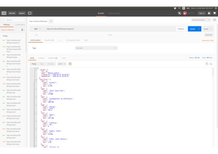 BroadbandTV - Meal Nutrition API – screenshot 2