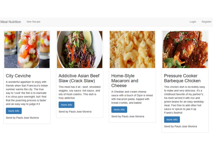 BroadbandTV Back-end challenge: Meal Nutrition API – screenshot 1