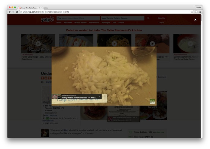 BroadbandTV: Yelp Video Augmenter – The Yelp's Recipes – screenshot 2