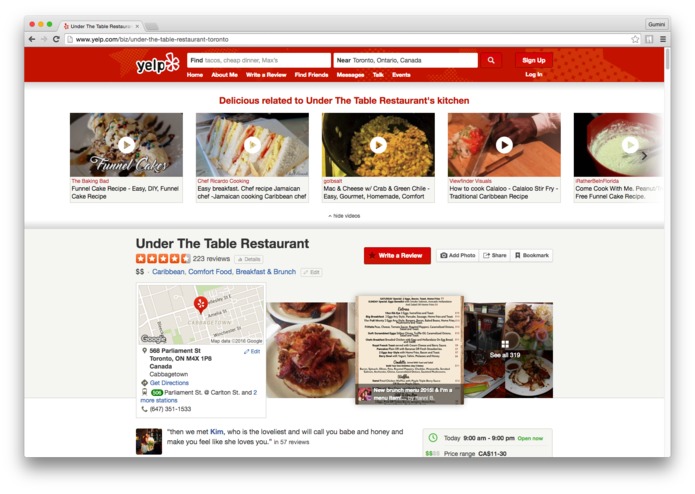 BroadbandTV: Yelp Video Augmenter – The Yelp's Recipes – screenshot 3