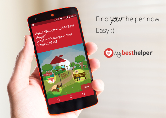 My-Best-Helper  Account creation Android app – screenshot 1