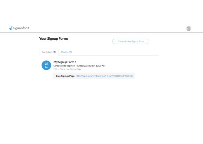 SignupForIt – screenshot 3