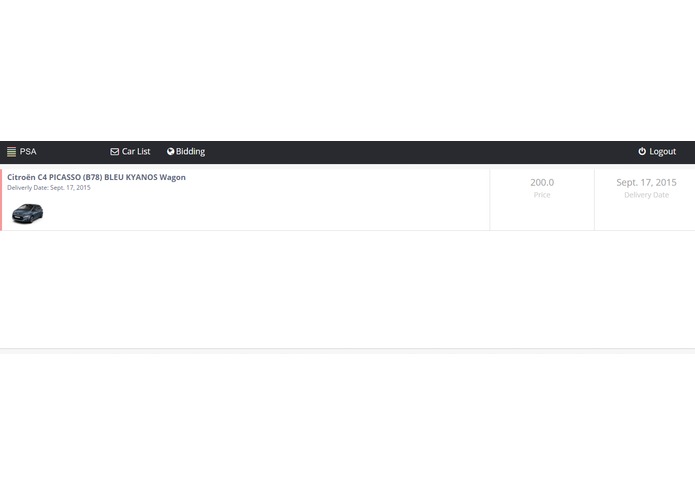 Car Collateral Loans Bidding Platform – screenshot 2