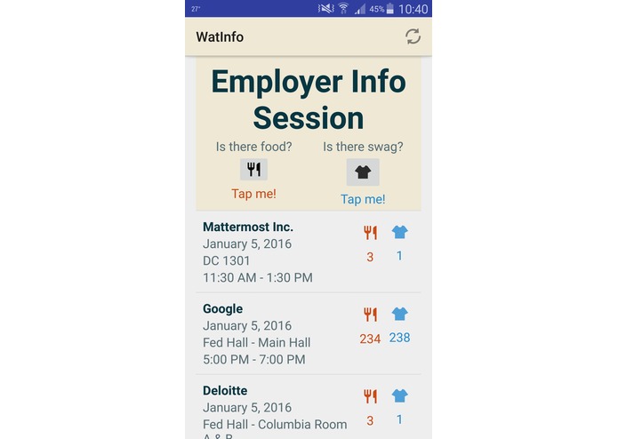 WatInfo – screenshot 1