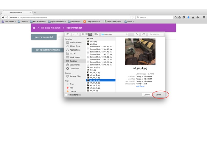 WFSnapNSearch – screenshot 2