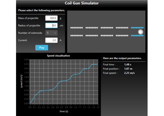 Coilgun Simulator – screenshot 1