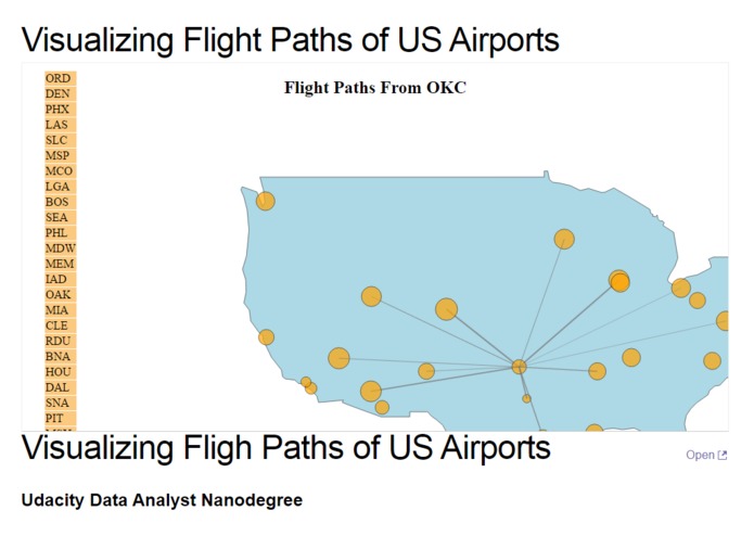 Visualizing Flight Paths of US Airports – screenshot 1