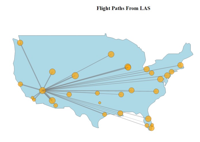 Visualizing Flight Paths of US Airports – screenshot 2