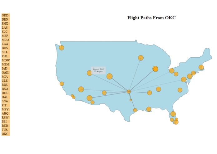 Visualizing Flight Paths of US Airports – screenshot 3