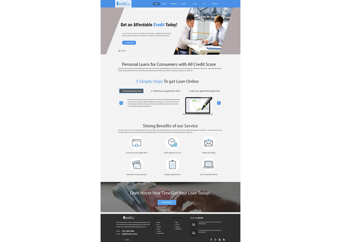 Website Mockup For Credit Loan Application – screenshot 1