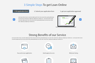 Website Mockup For Credit Loan Application