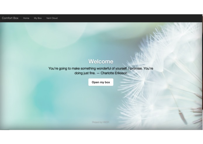 Dandelion, a ComfortBox web app – screenshot 1